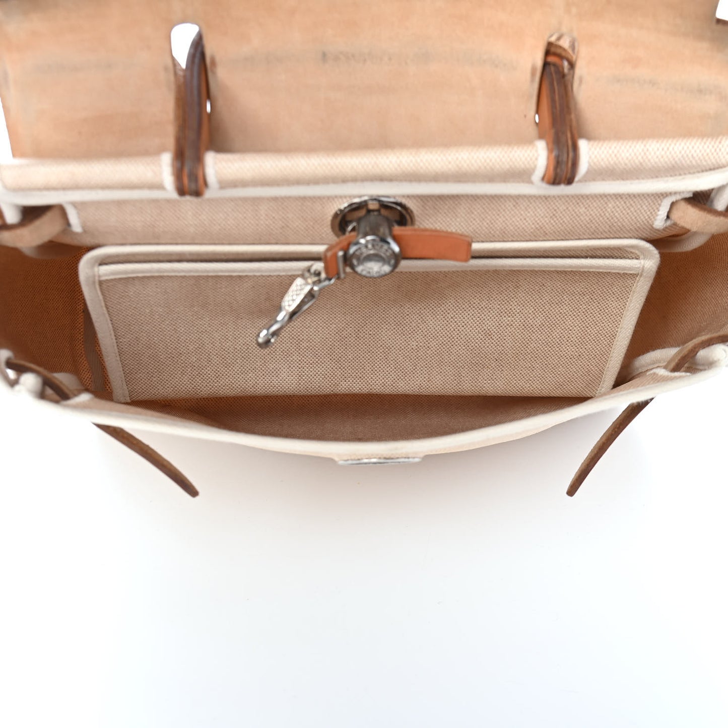 Toile Vache Calfskin Herbag 30 PM Natural