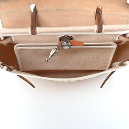Hermes Toile Vache Calfskin Herbag 30 PM Natural 6 of 16