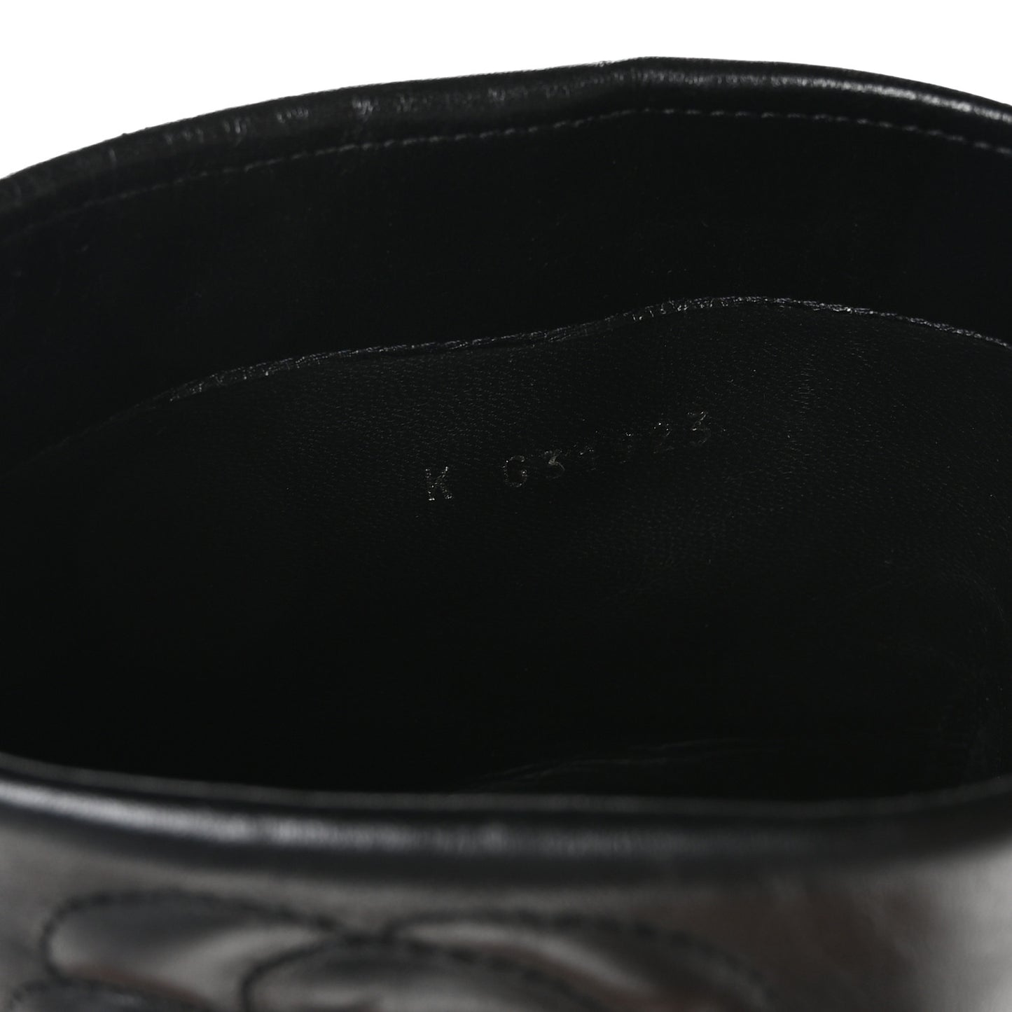 Calfskin Camellia Short Boots 37.5 Black