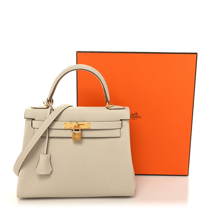 Hermes Togo Kelly Retourne 28 Craie 11 of 11