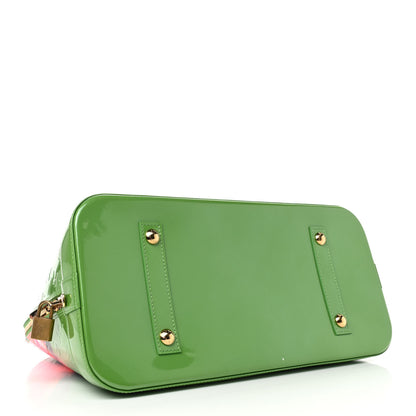 Louis Vuitton Vernis Roses Alma GM Vert Tonic 3 of 4