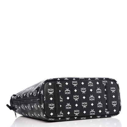 MCM Visetos Medium Reversible Shopper Tote Black 8 of 16