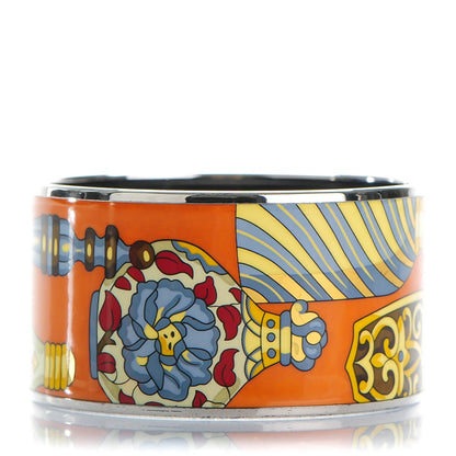 Hermes Enamel Printed Extra Wide Flacons Bracelet 65 1 of 6