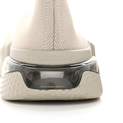 Balenciaga Technical 3D Recycled Knit Clear Sole Womens Speed Sneakers 36 Light Brown 10 of 13