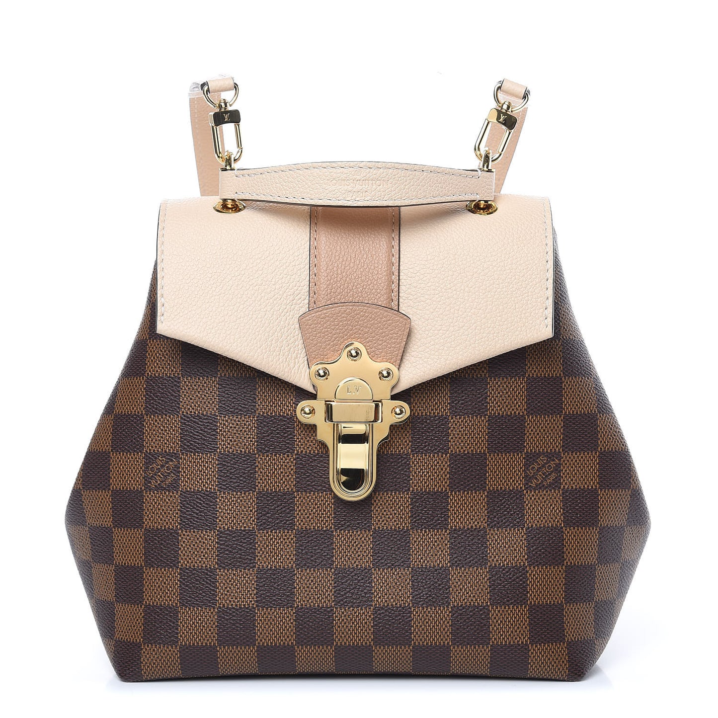Damier Ebene Clapton Backpack Creme