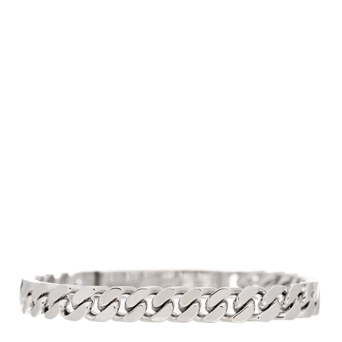 18K White Gold Diamond TPM Kelly Gourmette Bracelet SH
