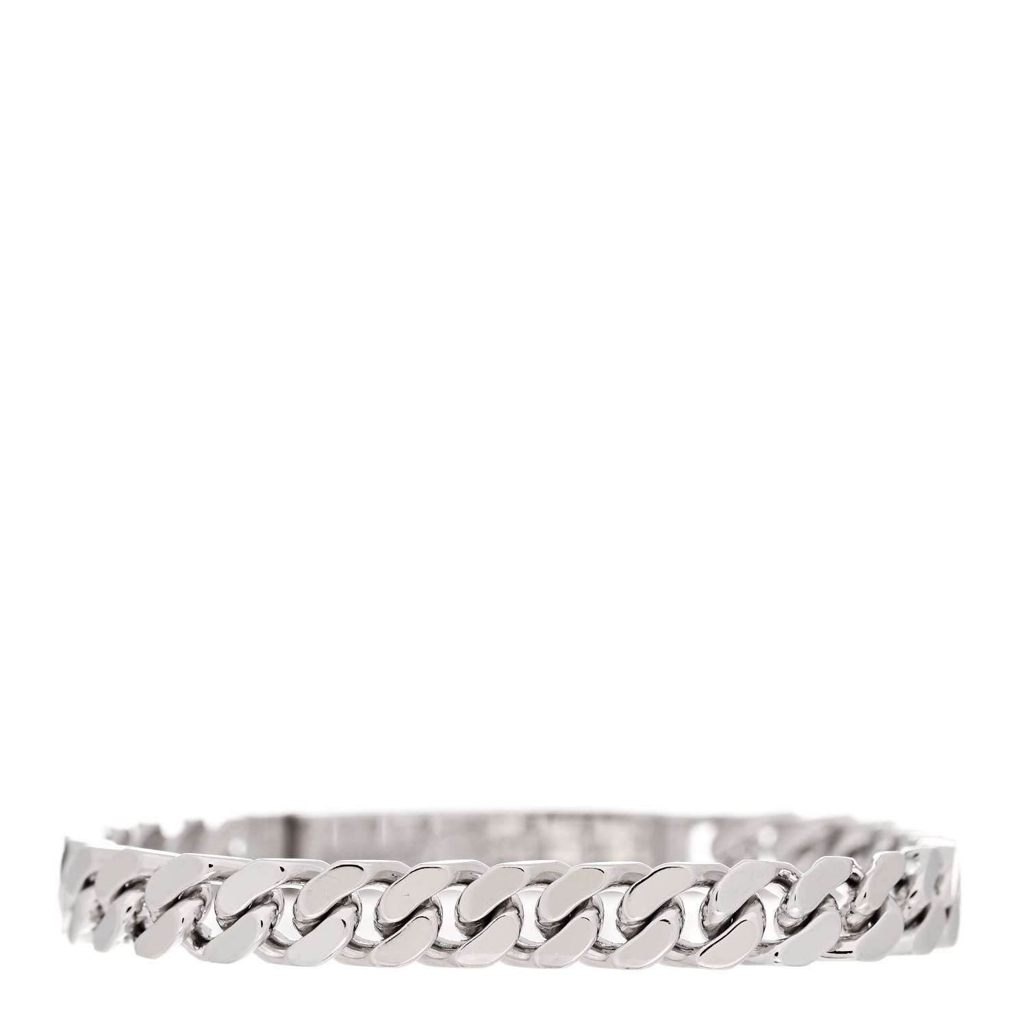 Hermes 18K White Gold Diamond TPM Kelly Gourmette Bracelet SH 2 of 5