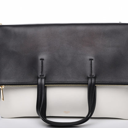 Celine Calfskin Folded Cabas Black White 14 of 14