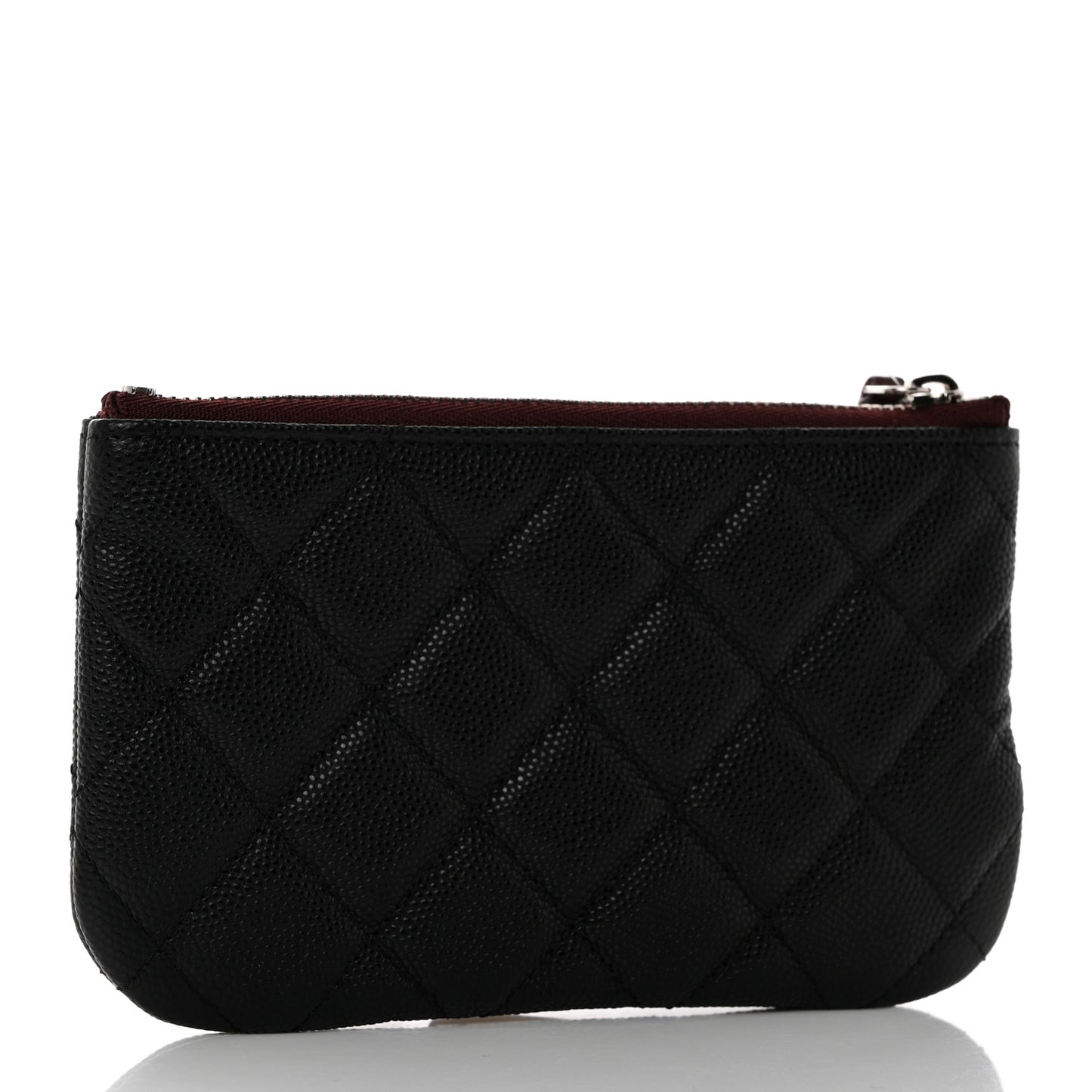 Caviar Quilted Small Cosmetic Case Black