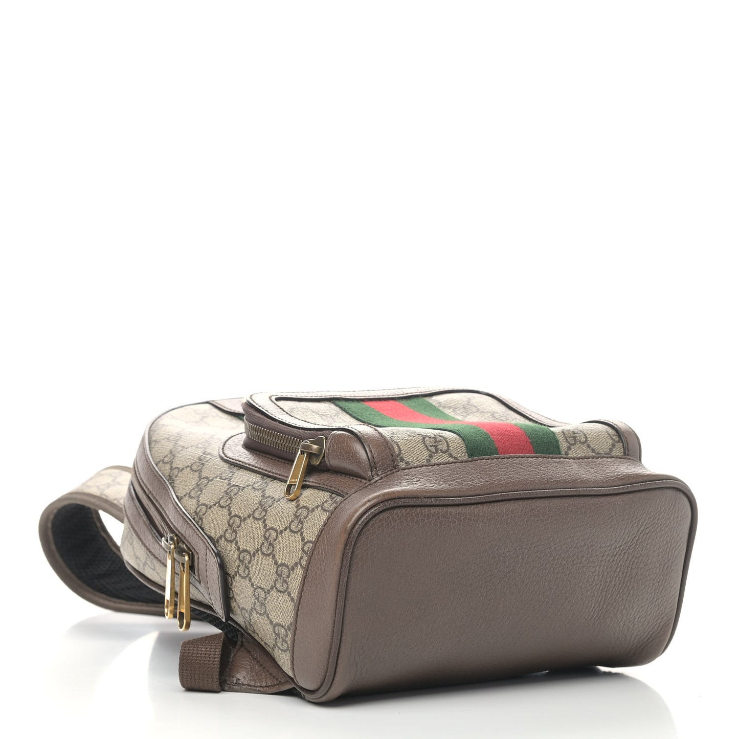 GG Supreme Monogram Calfskin Web Small Ophidia Day Backpack Beige Ebony New Acero