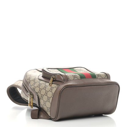 Gucci GG Supreme Monogram Calfskin Web Small Ophidia Day Backpack Beige Ebony New Acero 3 of 14