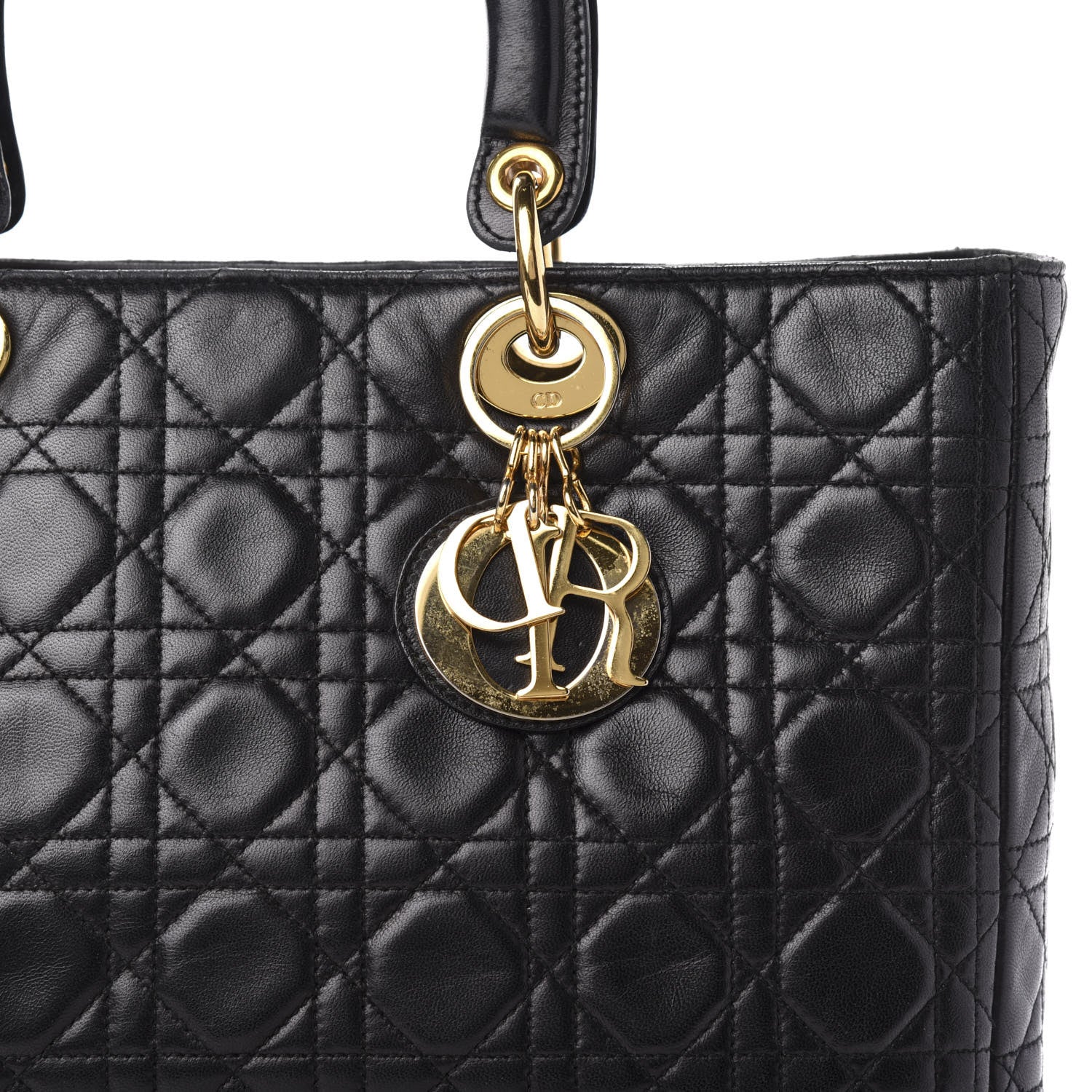 Christian Dior Lambskin Cannage Large Lady Dior Black 12 of 12