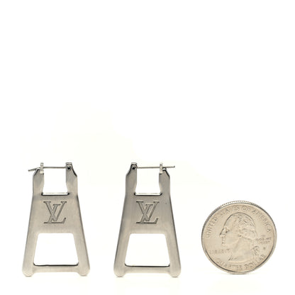 Louis Vuitton Zip Earrings Silver 3 of 4