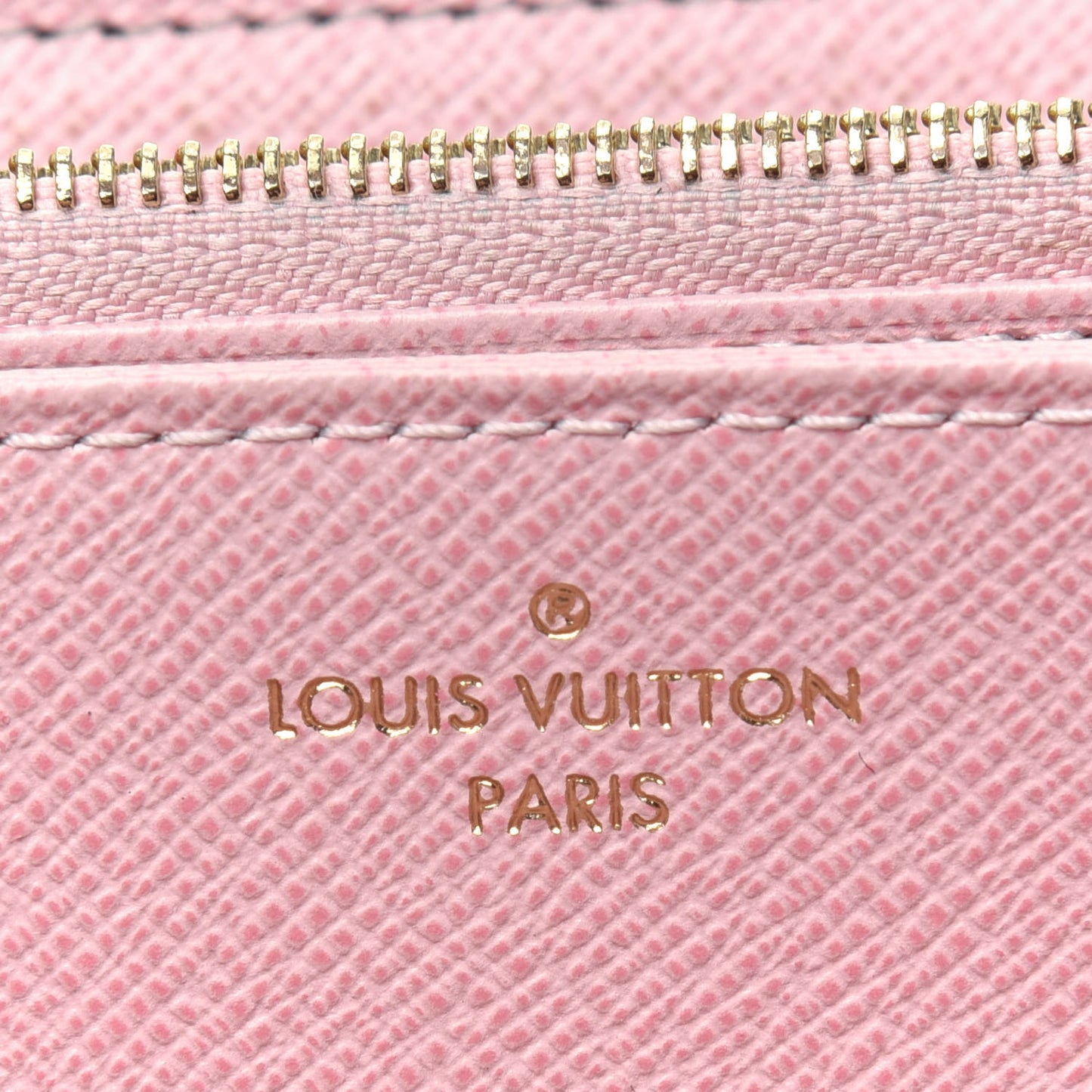 Damier Ebene Zippy Wallet Rose Ballerine