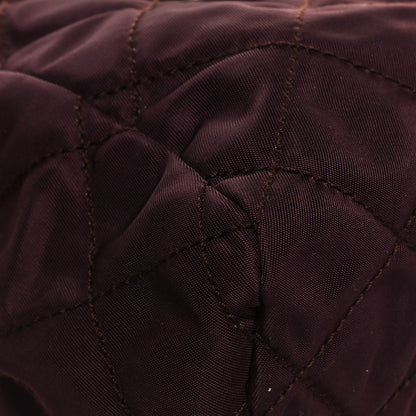 Prada Nylon Tessuto Quilted Shoulder Bag Granato 8 of 13