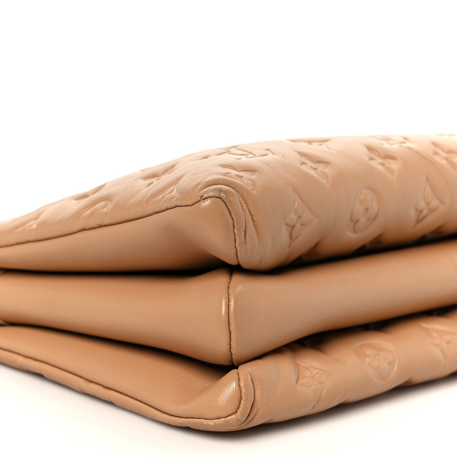 Louis Vuitton Lambskin Embossed Monogram Coussin PM Camel 9 of 10