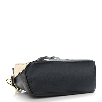 Loewe Calfskin Mini Puzzle Bag Black Cream 4 of 11