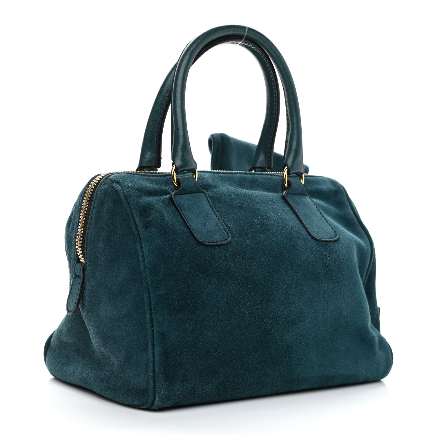 Valentino Garavani Suede Bow Boston Bag Green 2 of 9