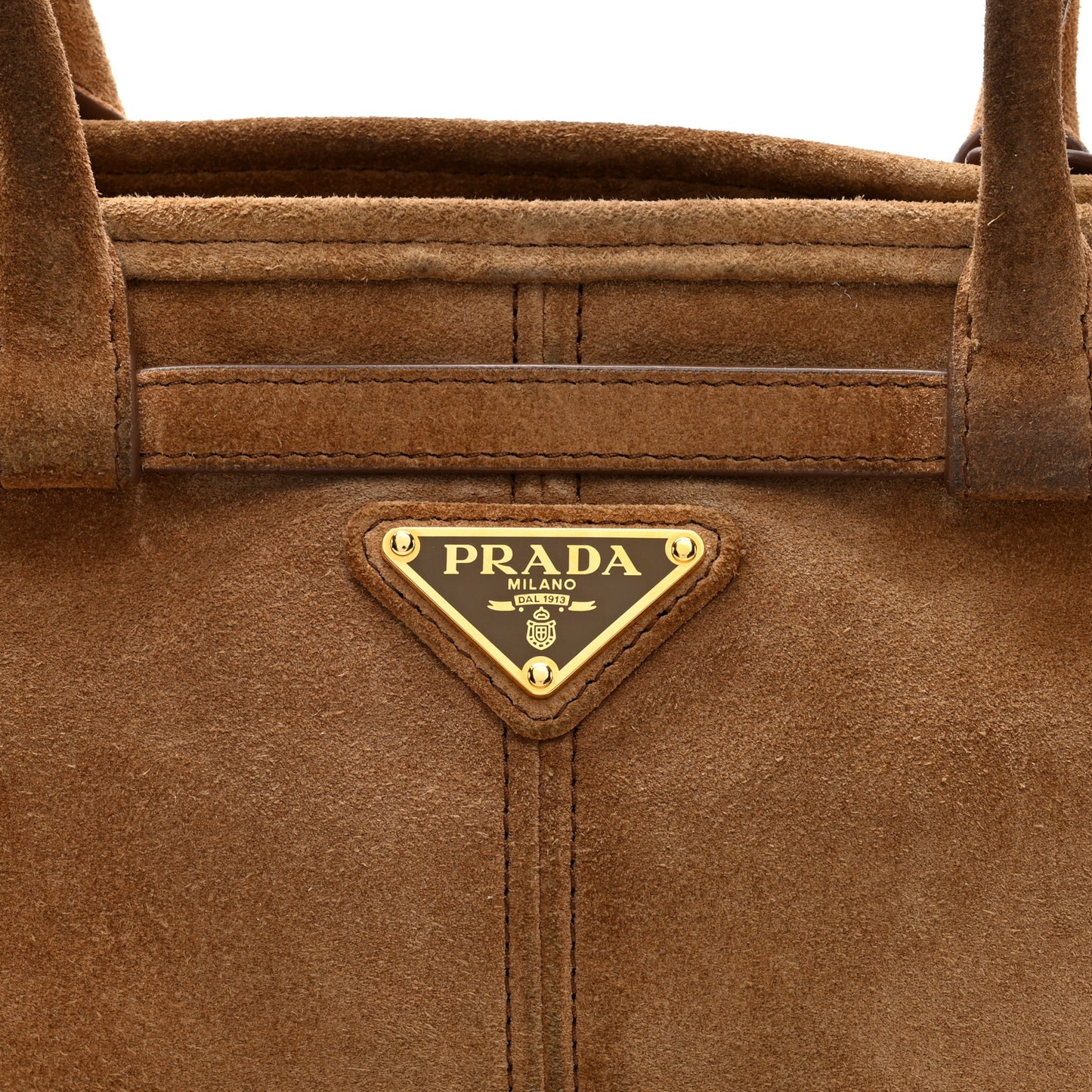 Suede Triangle Medium Bonnie Shoulder Bag Cacao