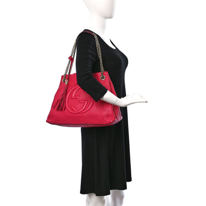 Gucci Pebbled Calfskin Medium Soho Chain Shoulder Bag 2 of 9