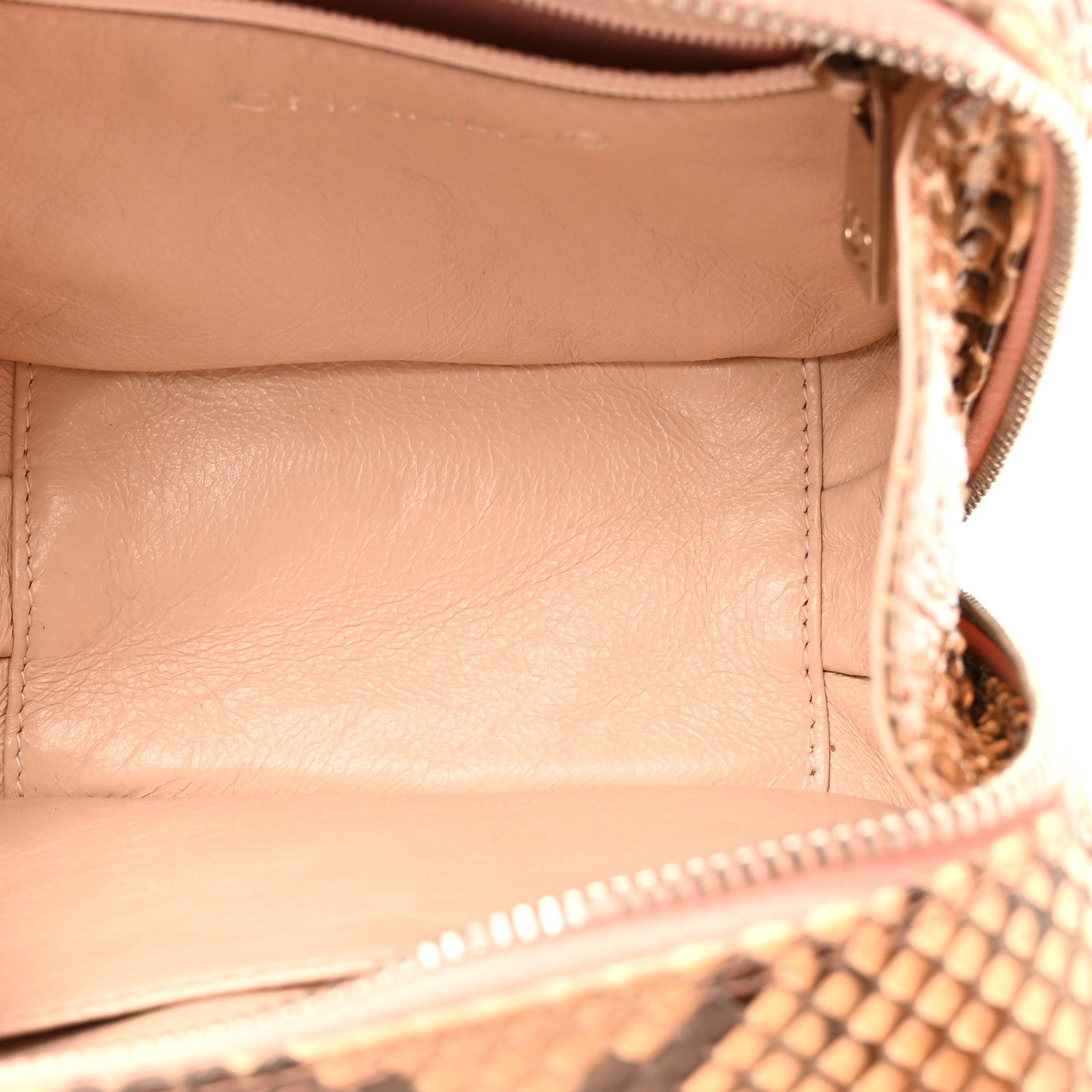 Chanel Snakeskin Mini Shoulder Bag Beige 5 of 13