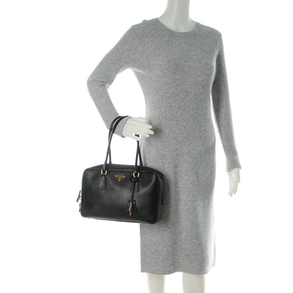 Prada Saffiano Lux Bowler Black 2 of 7