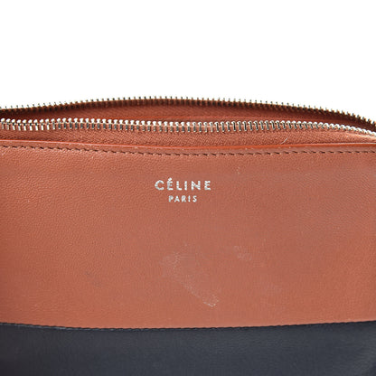 Celine Lambskin Bi-Color Solo Coin Card Case Terracotta Navy 6 of 11