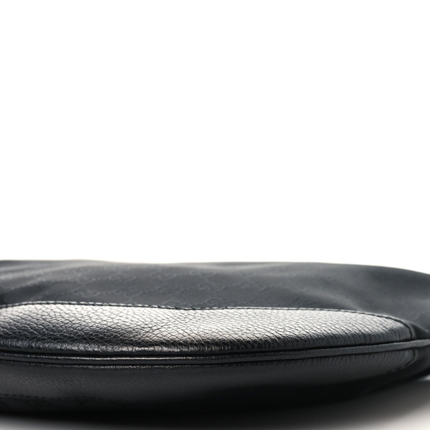Gucci Denim Monogram Large Half Moon Hobo Black 10 of 12