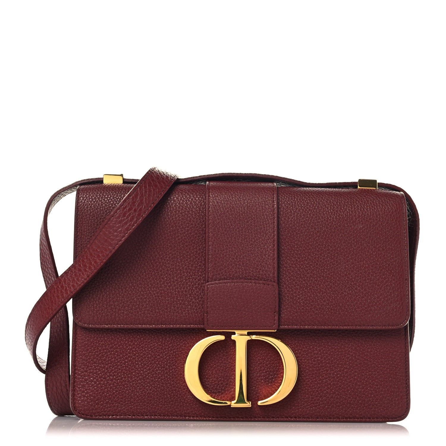 Christian Dior Grained Calfskin 30 Montaigne Flap Bag Red Brick 1 of 8