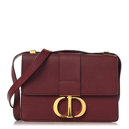 Christian Dior Grained Calfskin 30 Montaigne Flap Bag Red Brick 1 of 8