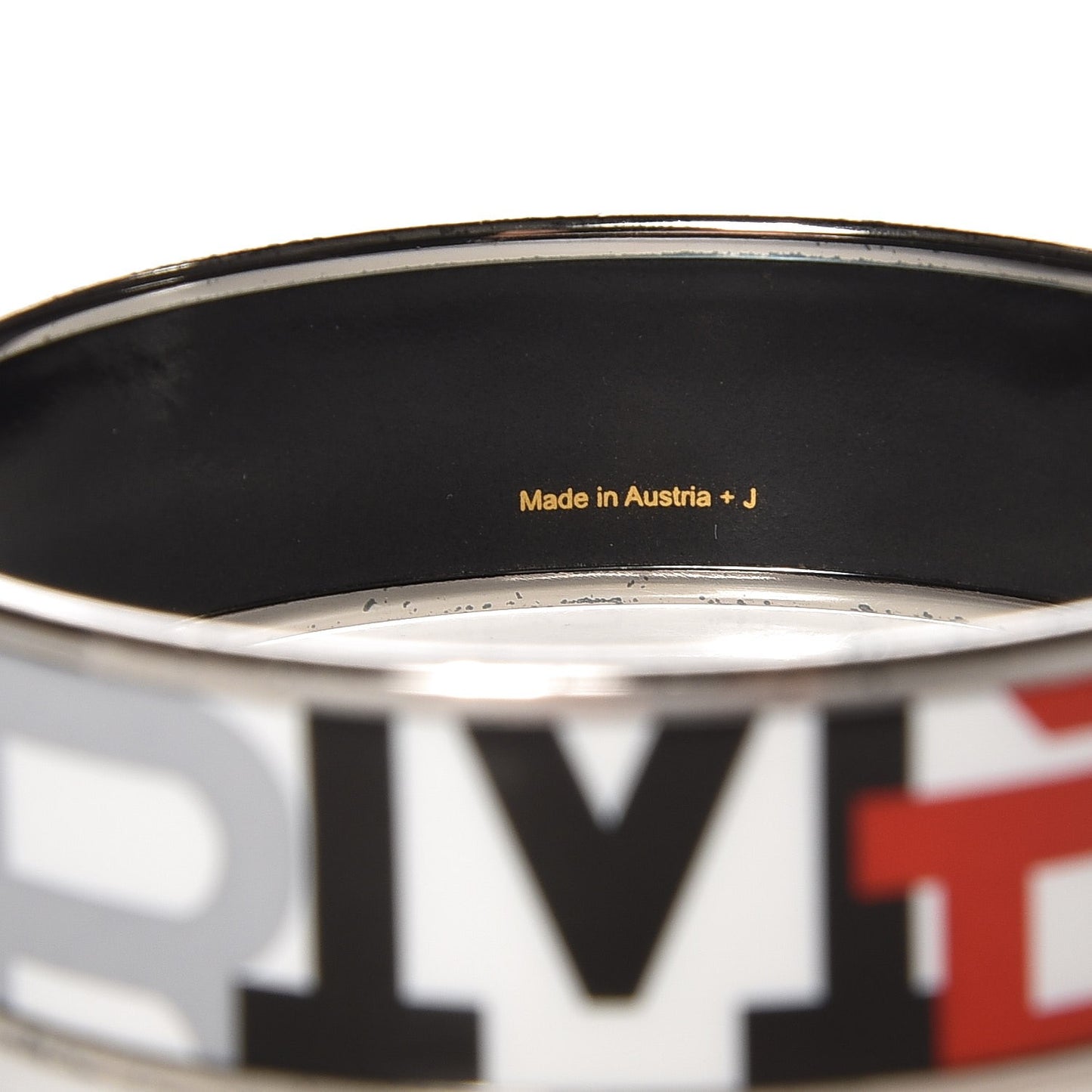 Enamel Printed Wide Capitales Bracelet 62