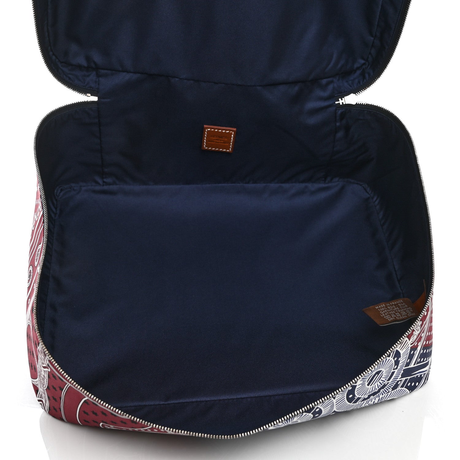 Hermes Silk Travelsilk Travel Cube Bordeaux Bleu Marine 6 of 10