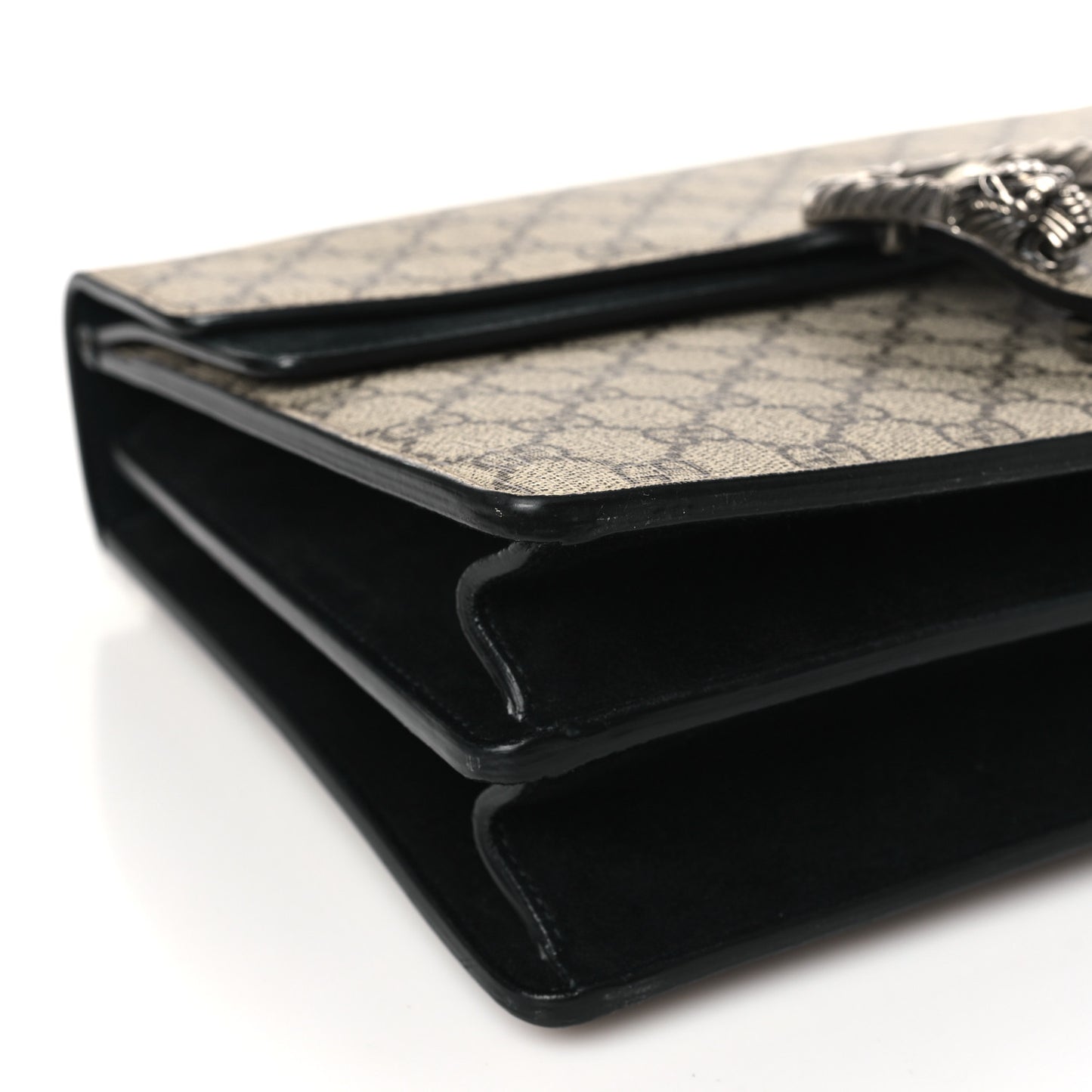 GG Supreme Monogram Medium Dionysus Shoulder Bag Black