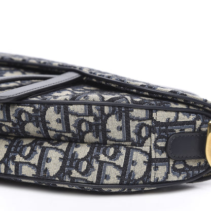 Christian Dior Oblique Saddle Bag Blue 9 of 10