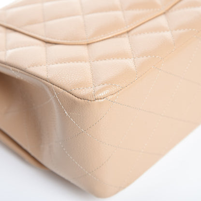 Chanel Caviar Quilted Jumbo Double Flap Light Beige 11 of 14