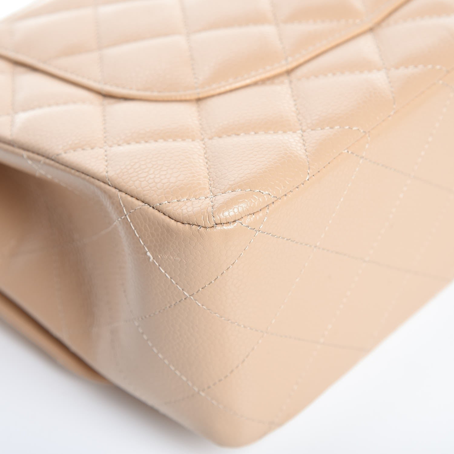 Chanel Caviar Quilted Jumbo Double Flap Light Beige 11 of 14