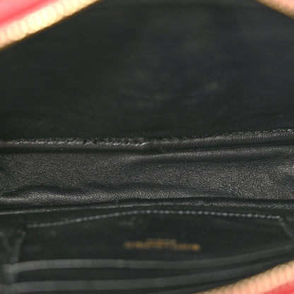 Saint Laurent Patent Calfskin Matelasse Monogram Mini Lou Camera Bag Eros Red 5 of 12