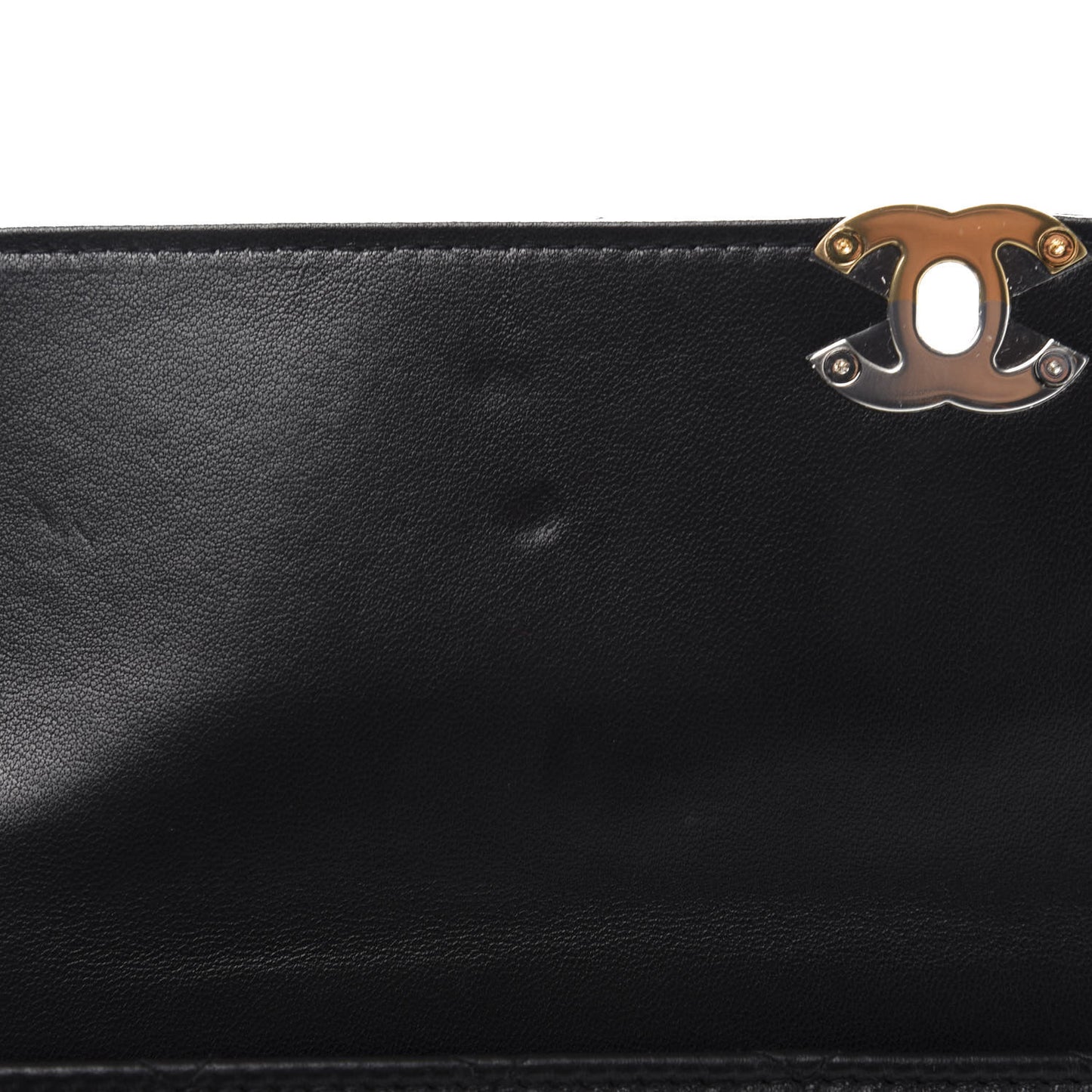 Lambskin Quilted Wristlet Clutch Black