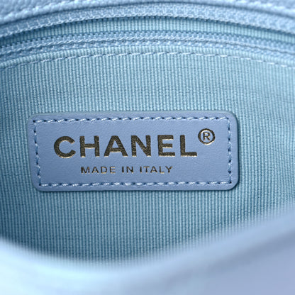 Chanel Iridescent Caviar Quilted Mini My Perfect Flap Light Blue 6 of 9