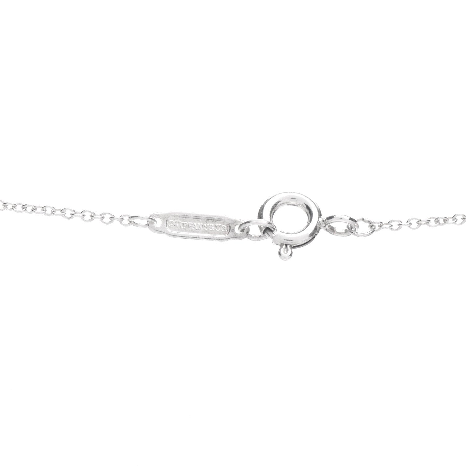 Tiffany Sterling Silver Enamel Heart Key Pendant Necklace Tiffany Blue 4 of 4