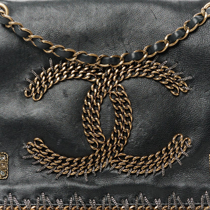 Chanel Calfskin Chain CC Byzance Flap Black 8 of 10