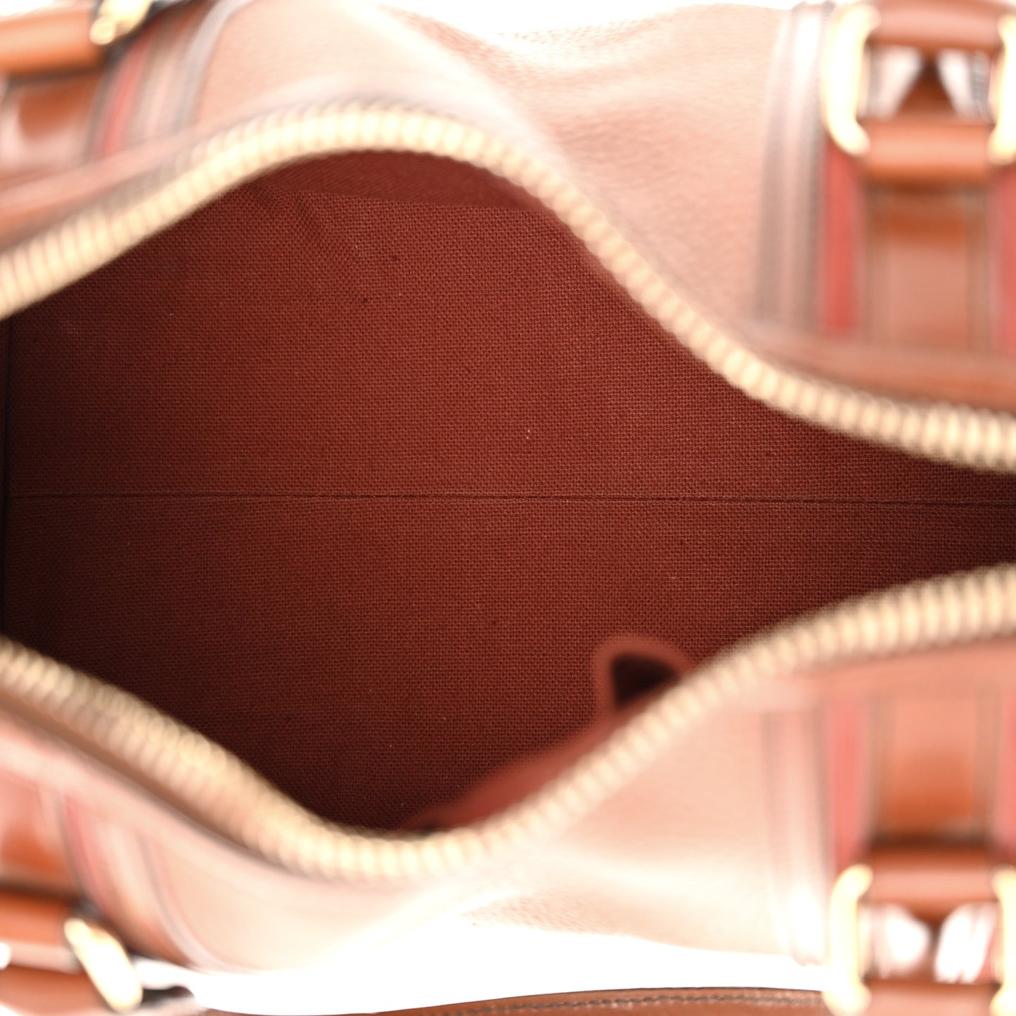 Grainy Calfskin Medium Alchester Bowling Bag Brown