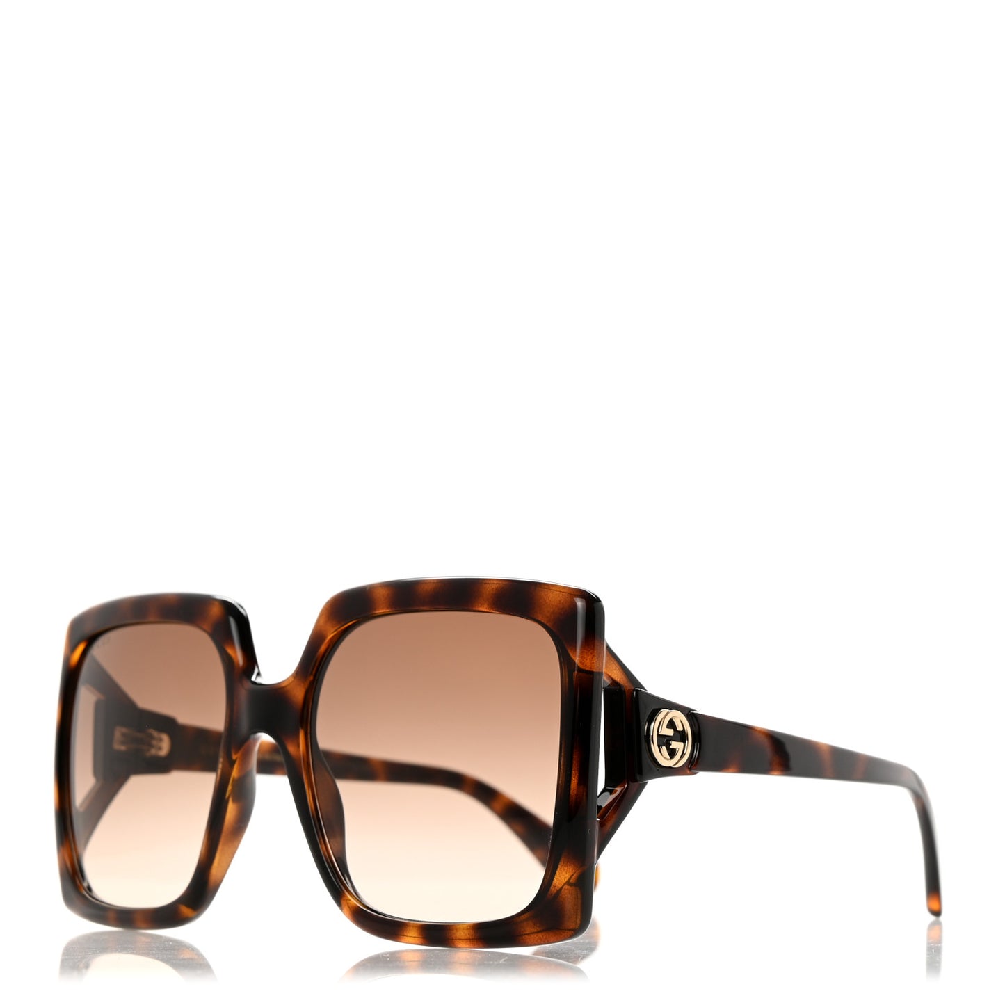 Acetate Square Frame Sunglasses GG0876S Tortoise