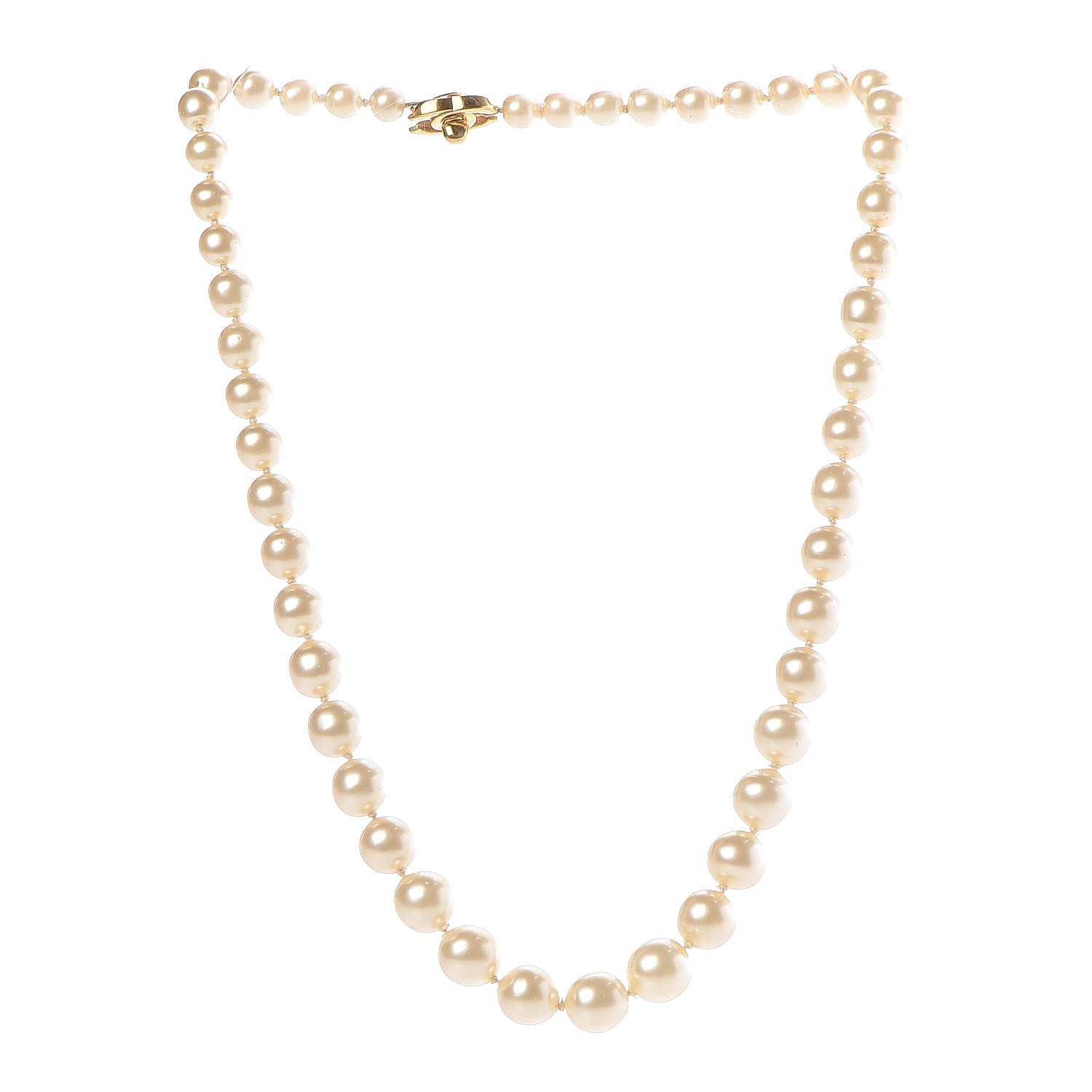 Chanel Pearl Short Necklace Gold 3 of 6