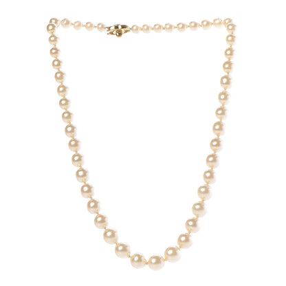Chanel Pearl Short Necklace Gold 3 of 6