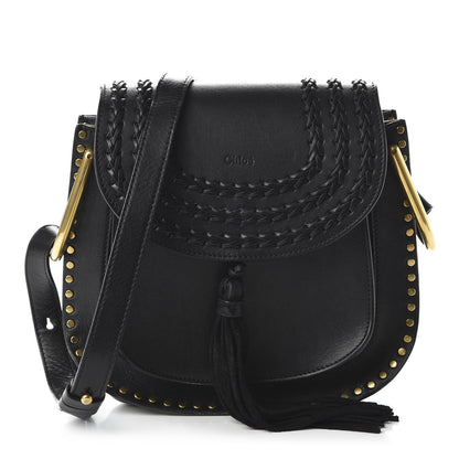 Chloe Calfskin Braided Small Hudson Shoulder Bag Black 1 of 9