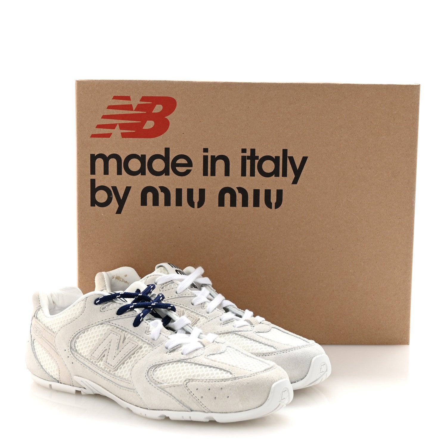 Miu Miu X NEW BALANCE Suede 530 SL Sneakers 35.5 White 1853207