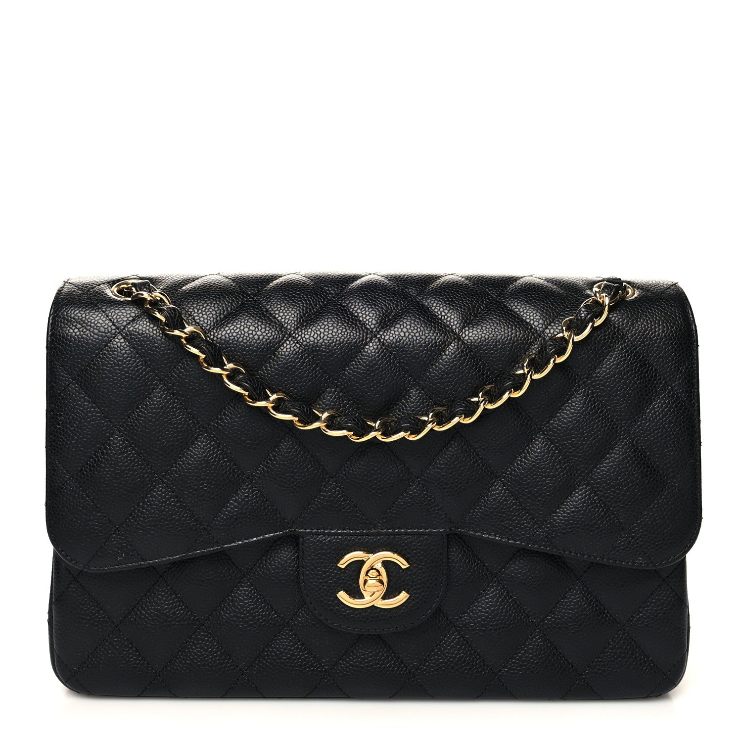 Chanel Caviar Quilted Jumbo Double Flap Black 1 of 11