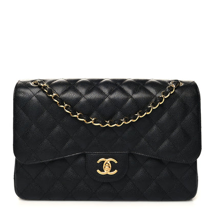 Chanel Caviar Quilted Jumbo Double Flap Black 1 of 11