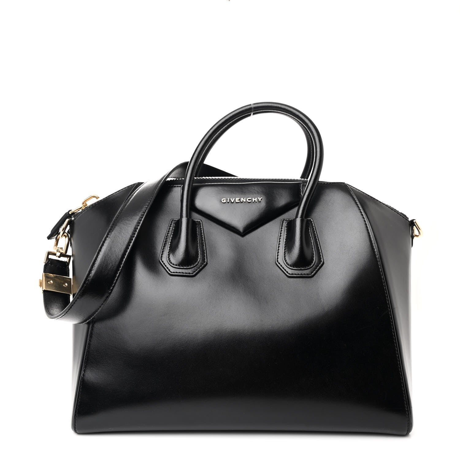 Givenchy Shiny Lord Calfskin Medium Antigona Black 1 of 11